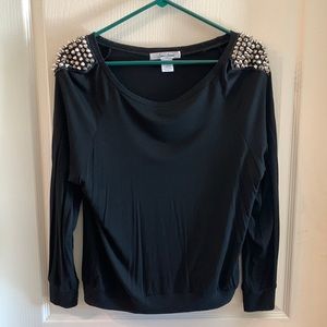 Studded Shoulder Sweater